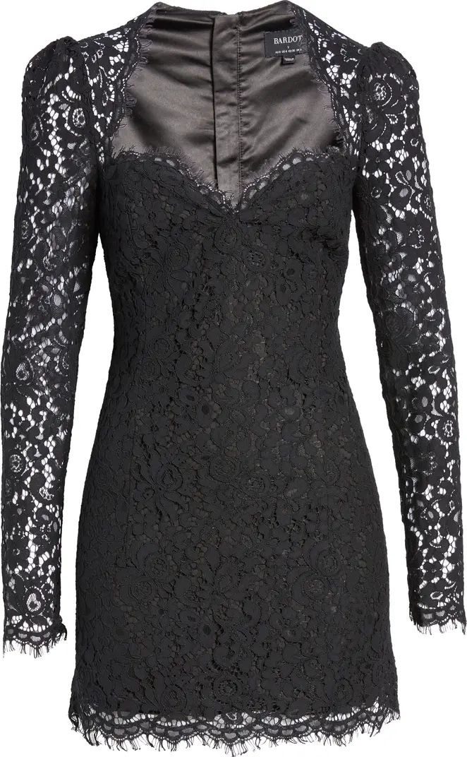 Aurora Long Sleeve Lace Minidress | Nordstrom