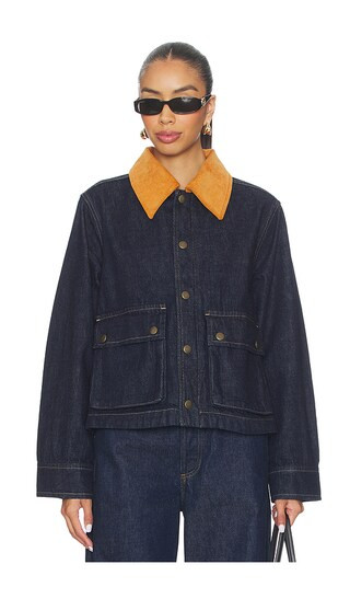The Denim Swingy Jacket in Midnight Rinse | Revolve Clothing (Global)