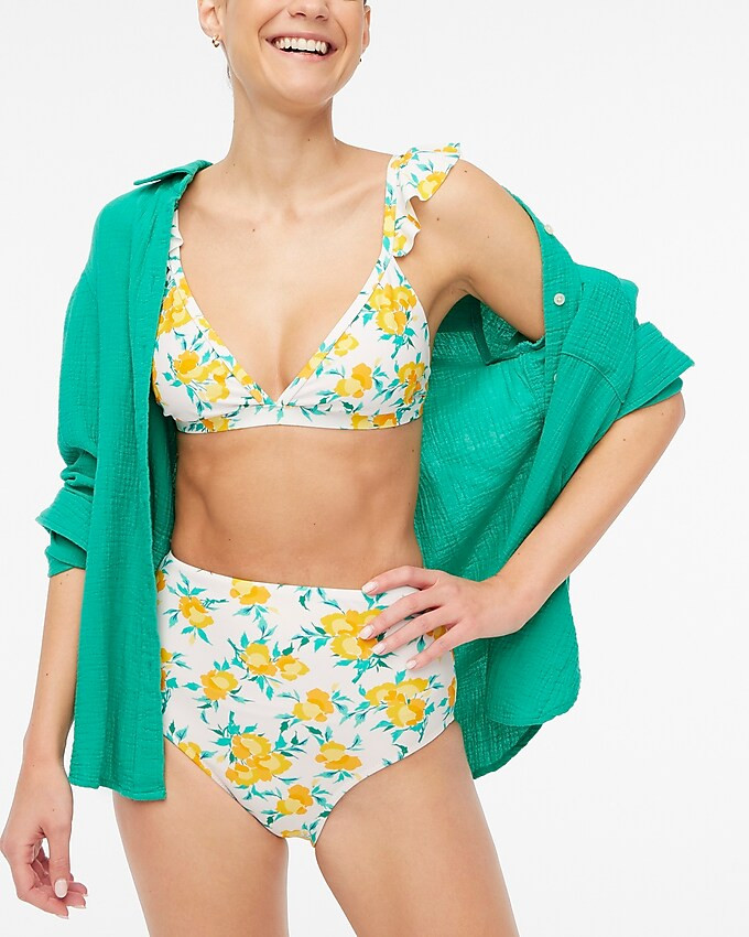 Printed high-waisted bikini bottom | J.Crew Factory