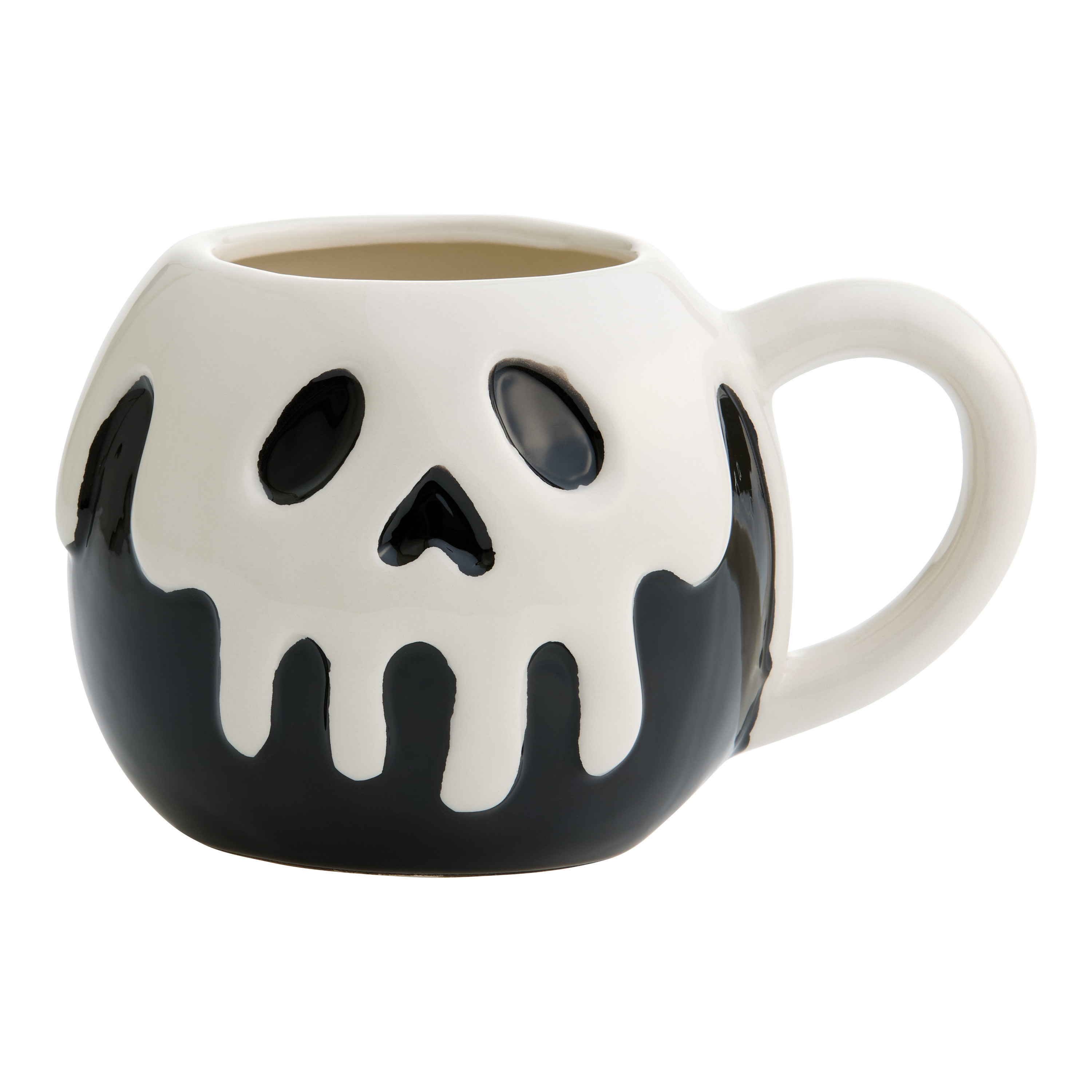 Black and White Poison Apple Figural Ceramic Mug | World Market