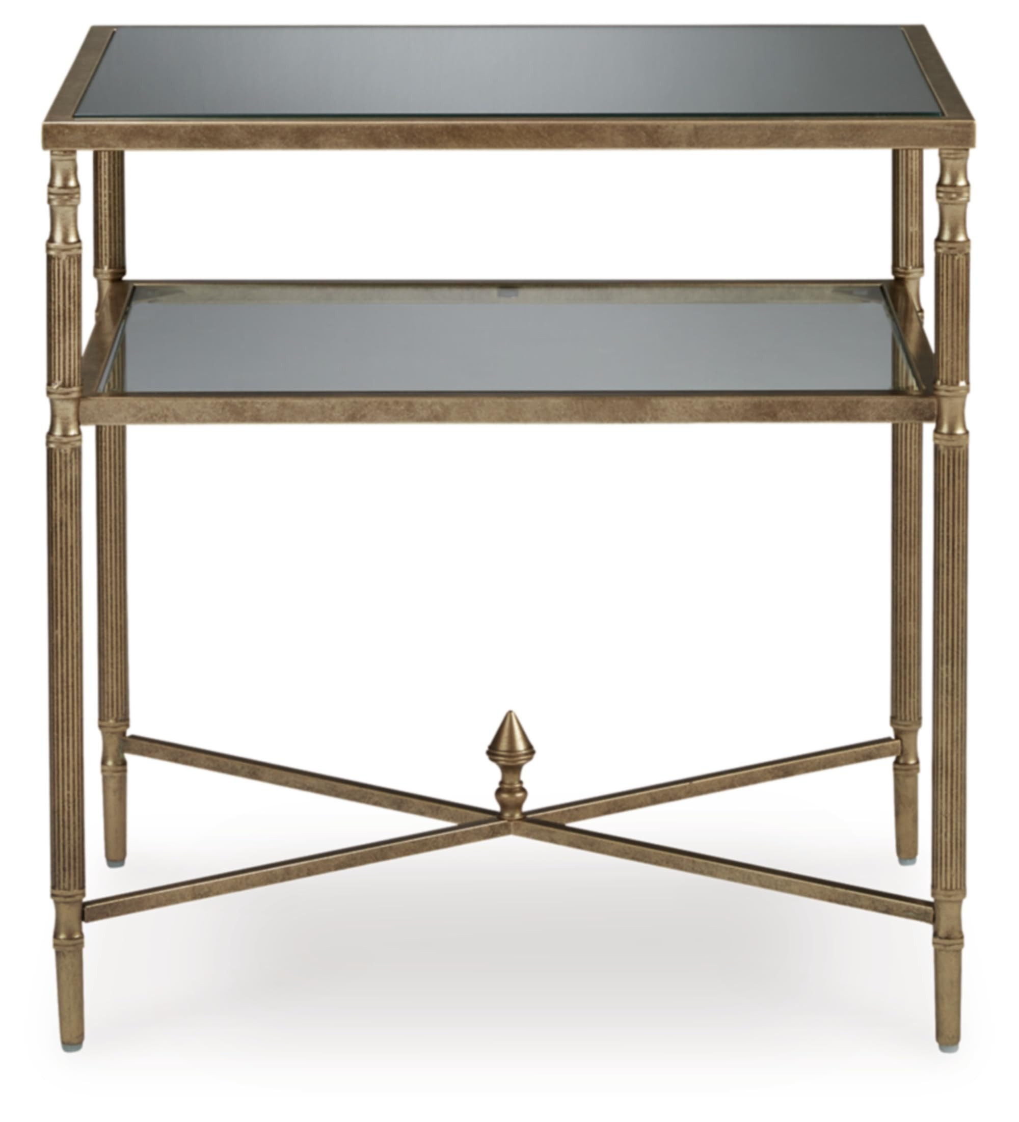 Signature Design by Ashley Cloverty Industrial Mirror-Tabletop End Table with Round Legs and Glas... | Amazon (US)