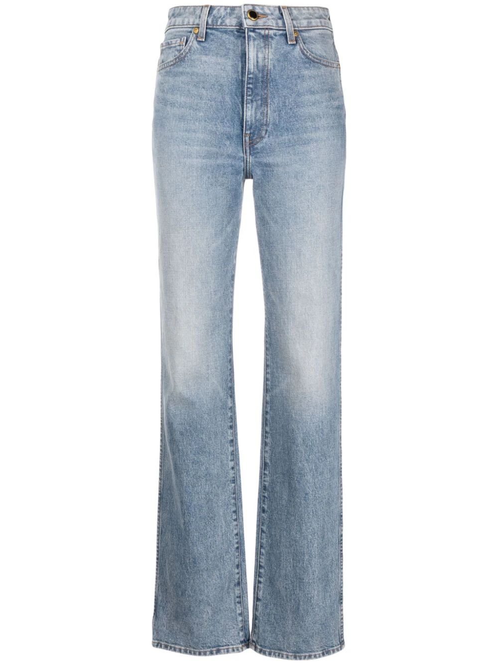 KHAITE Gerade High-Rise-Jeans - Farfetch | Farfetch Global