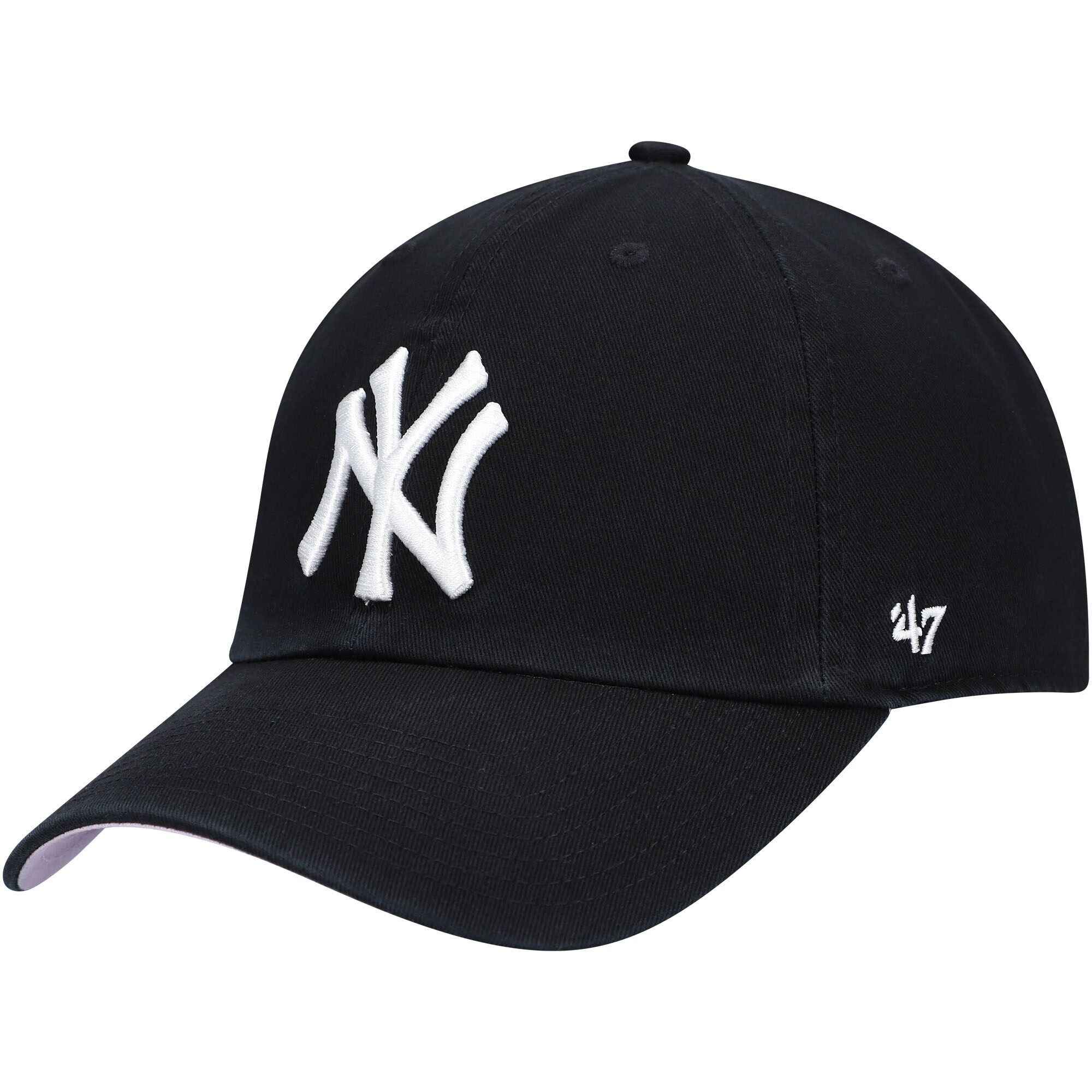 Men's New York Yankees '47 Black Fashion Color Ballpark Clean Up Adjustable Hat | MLB Shop