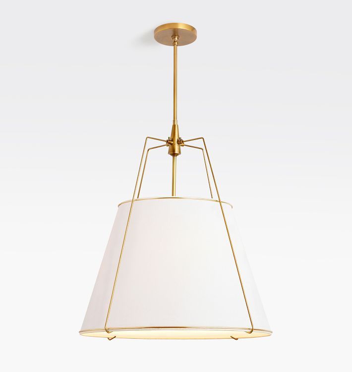 Aged Brass with White Shade | Rejuvenation