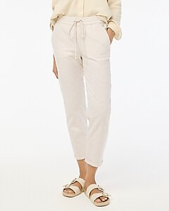 Striped linen-cotton blend drawstring pant | J.Crew Factory