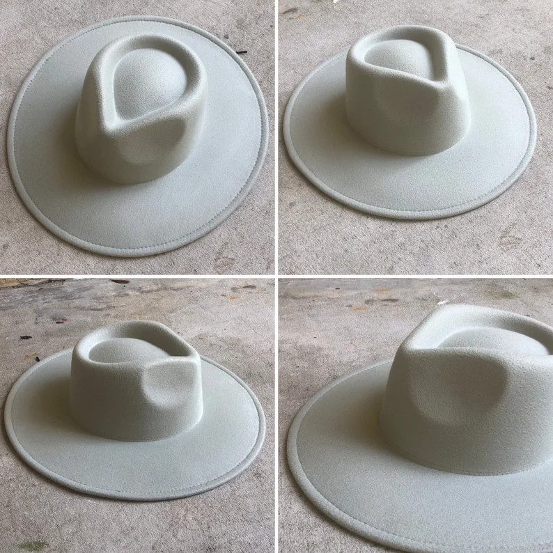 Fedora hat, wide brim hat, vegan felt rancher hat, flat brim hat, stiff brim, fedora for men, fed... | Etsy (US)