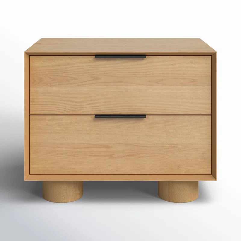 Vanora Wood 2 Drawer Nightstand | AllModern