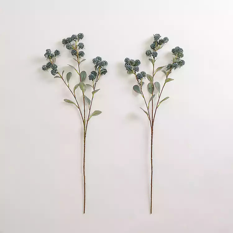 New! Blue Lucky Berry Sprays, Set of 2 | Kirkland's Home