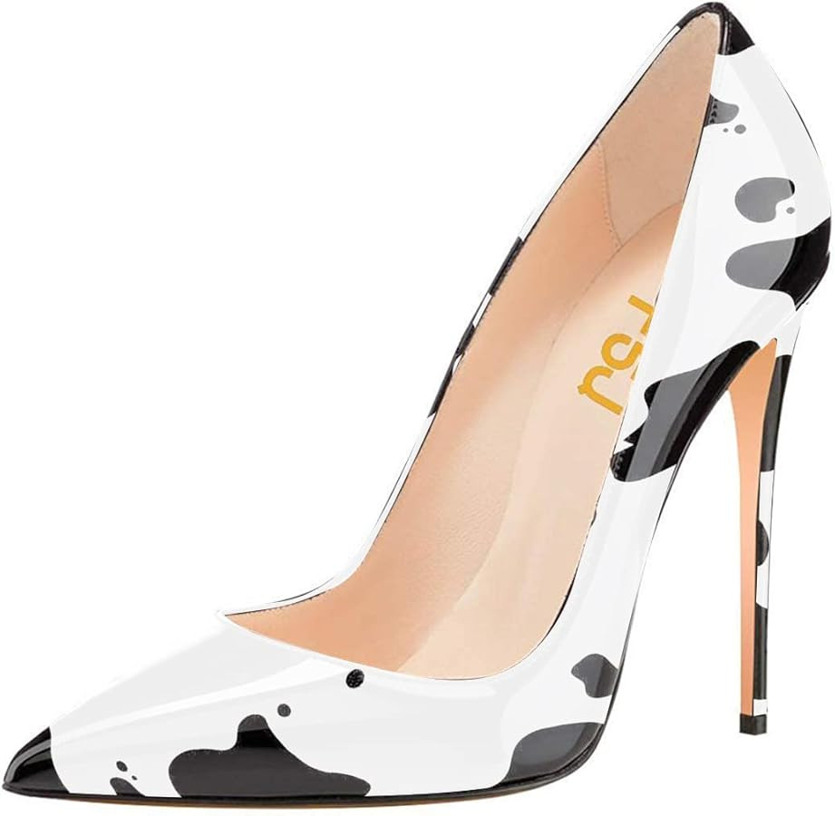 FSJ Women Sexy Leopard Printed Dress Shoes Pointy Toe High Heels Stilettos Pumps Shoe Size 4-15 U... | Amazon (US)