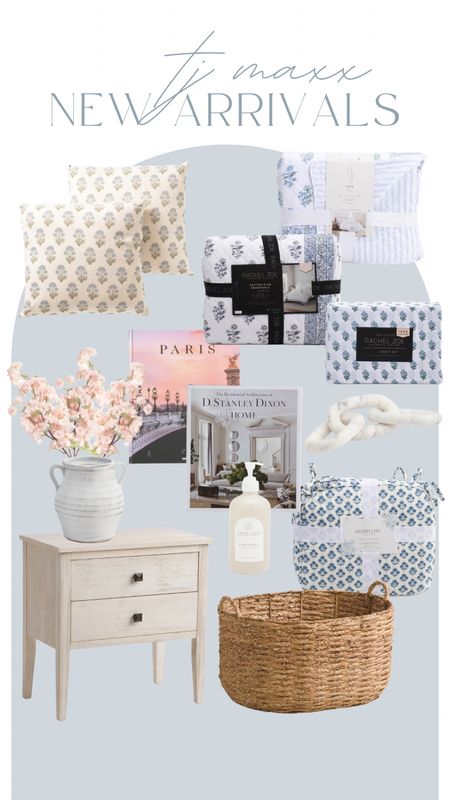 Tj Maxx new arrivals, spring decor, home decor, block print pillows, block print bedding, coastal decor 

#LTKhome