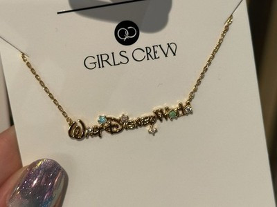 Girls Crew Walt Disney World Pendant Necklace Logo Script New | eBay US
