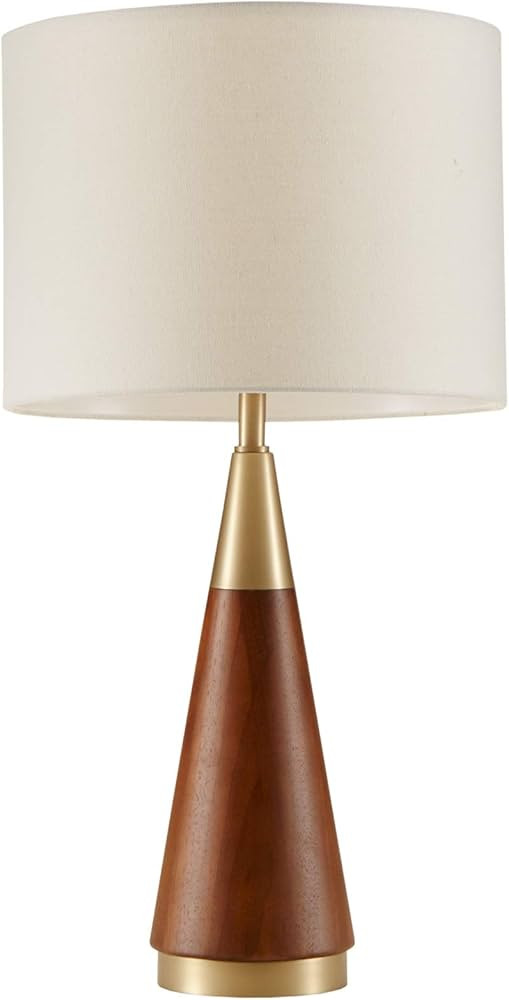 INK+IVY Chrislie Gold White Mid Century Modern Table Lamp , Contemporary Metal Wood Table Lamps f... | Amazon (US)