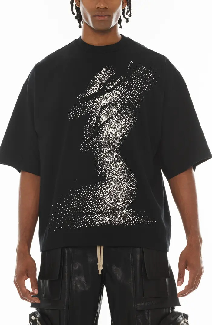 Imitation Pearl Embellished Beauty Graphic T-Shirt | Nordstrom