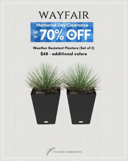 Great price on these weather resistant planters. $66 for 2! Additional colors available 

#LTKHome #LTKSaleAlert #LTKSeasonal