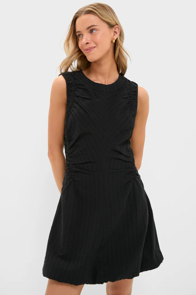 Black Seersucker Alisa Dress | Tuckernuck (US)
