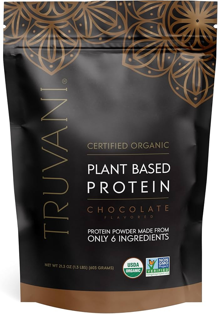 Truvani Vegan Pea Protein Powder | Chocolate | 20g Organic Plant Based Protein | 18 Servings | Ke... | Amazon (US)