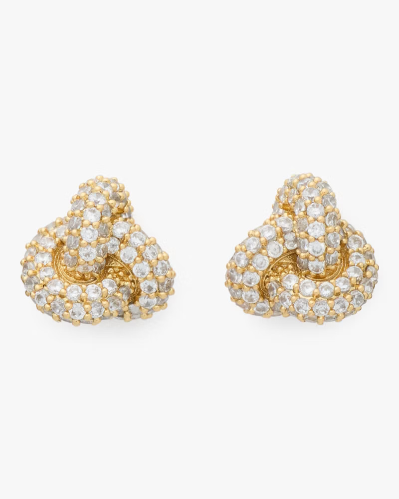 Double Knot Pave Studs | Kate Spade (US)