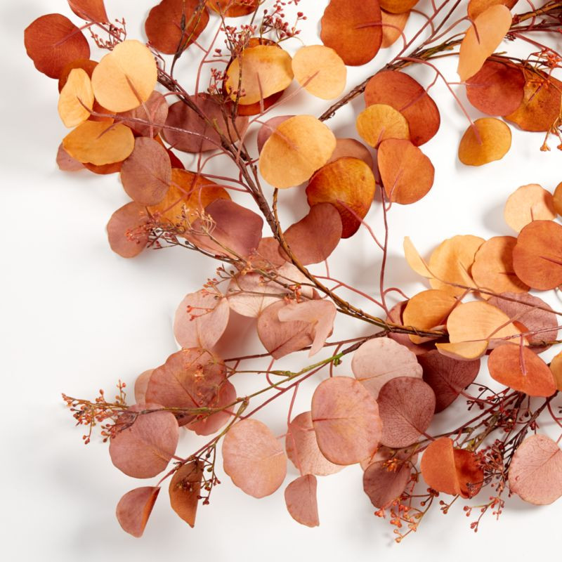 Artificial Rust Eucalyptus Garland + Reviews | Crate and Barrel | Crate & Barrel