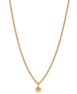 Primavera Gold Over Silver Small Shell on Curb Necklace | Macy's