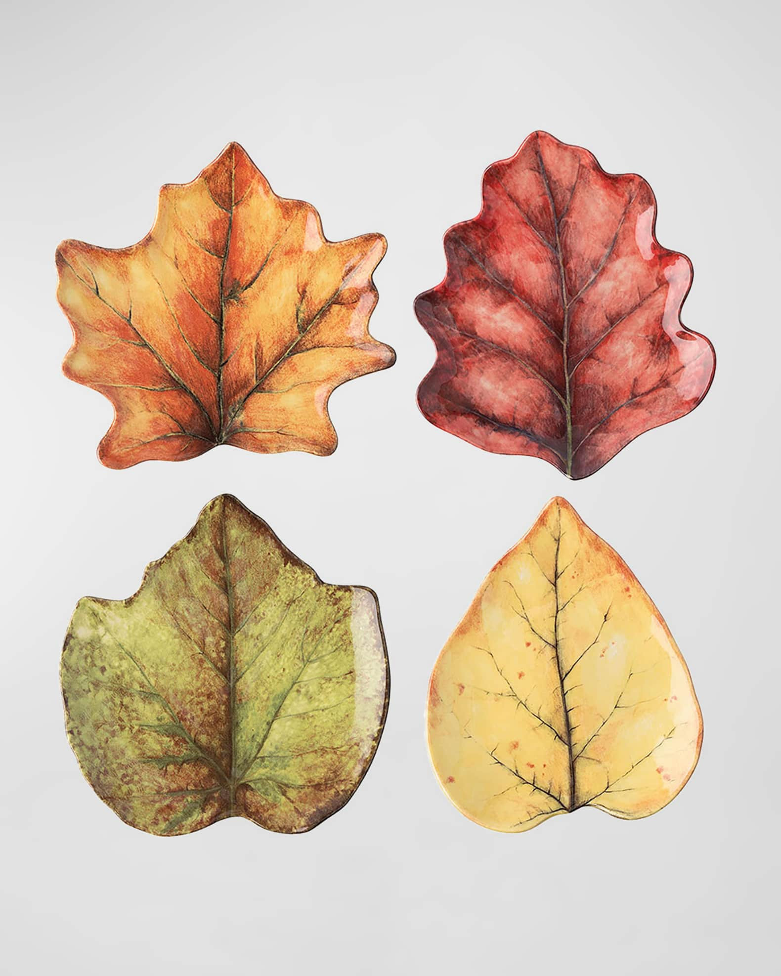 Forest Walk Leaf Plates, Set of 4 | Neiman Marcus