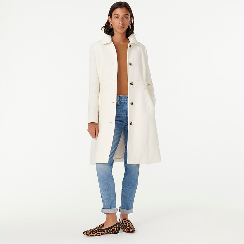 Petite Classic lady day coat in Italian double-cloth wool with Thinsulate® | J. Crew US