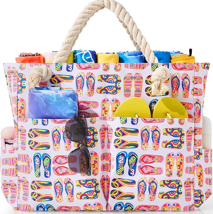 Extra Large Beach Bags Waterproof Sandproof For Summer Vacation Must Have | Amazon (US)