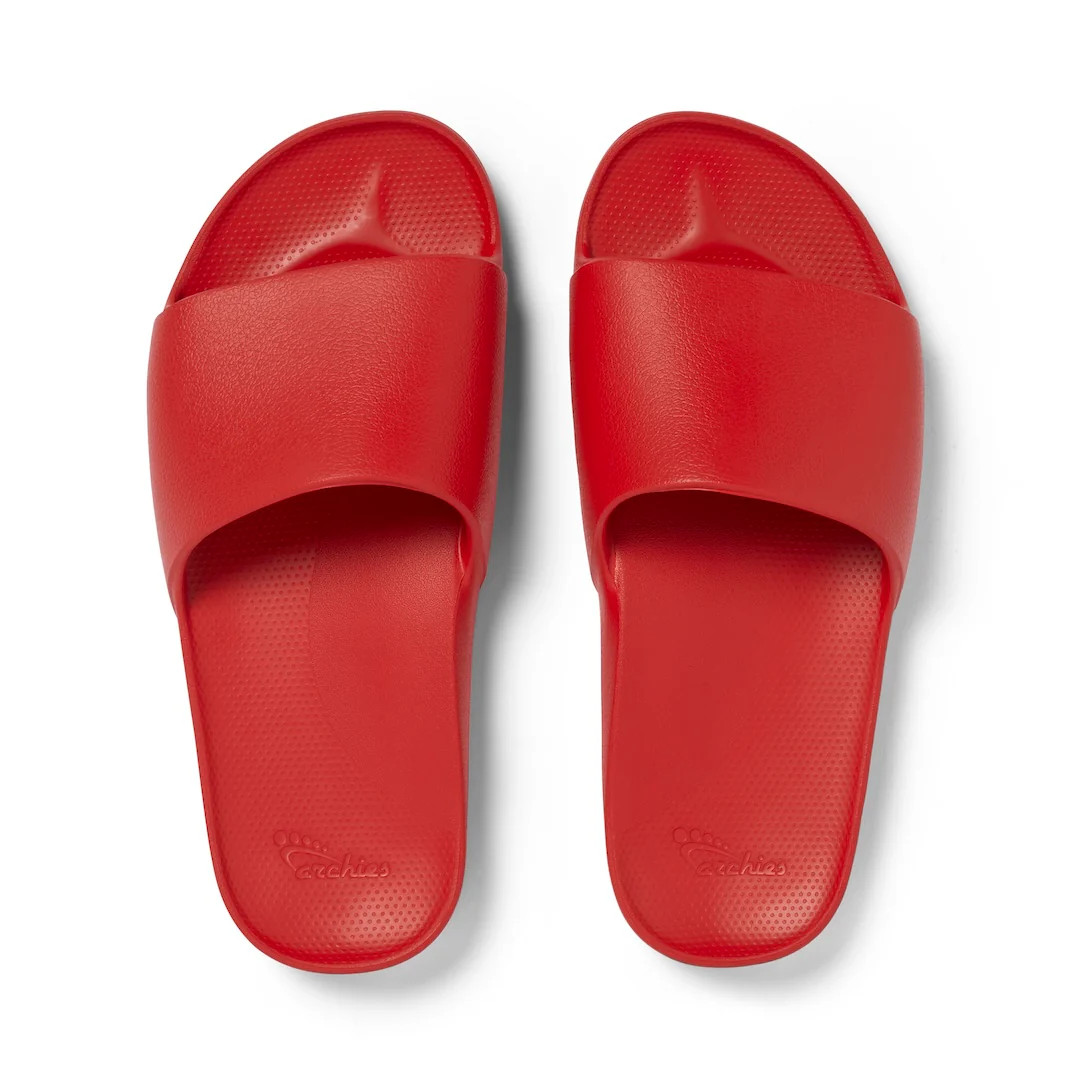 Arch Support Slides - Classic - Chili Red | Archies Footwear US