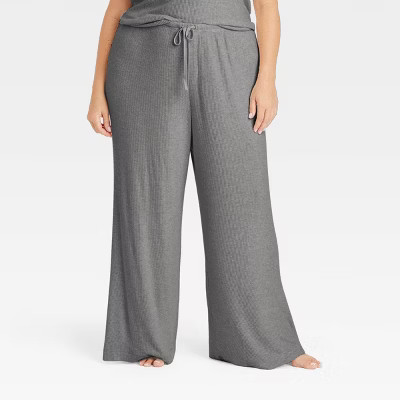 Women's Cozy Ribbed Wide Leg Pants - Auden™ | Target
