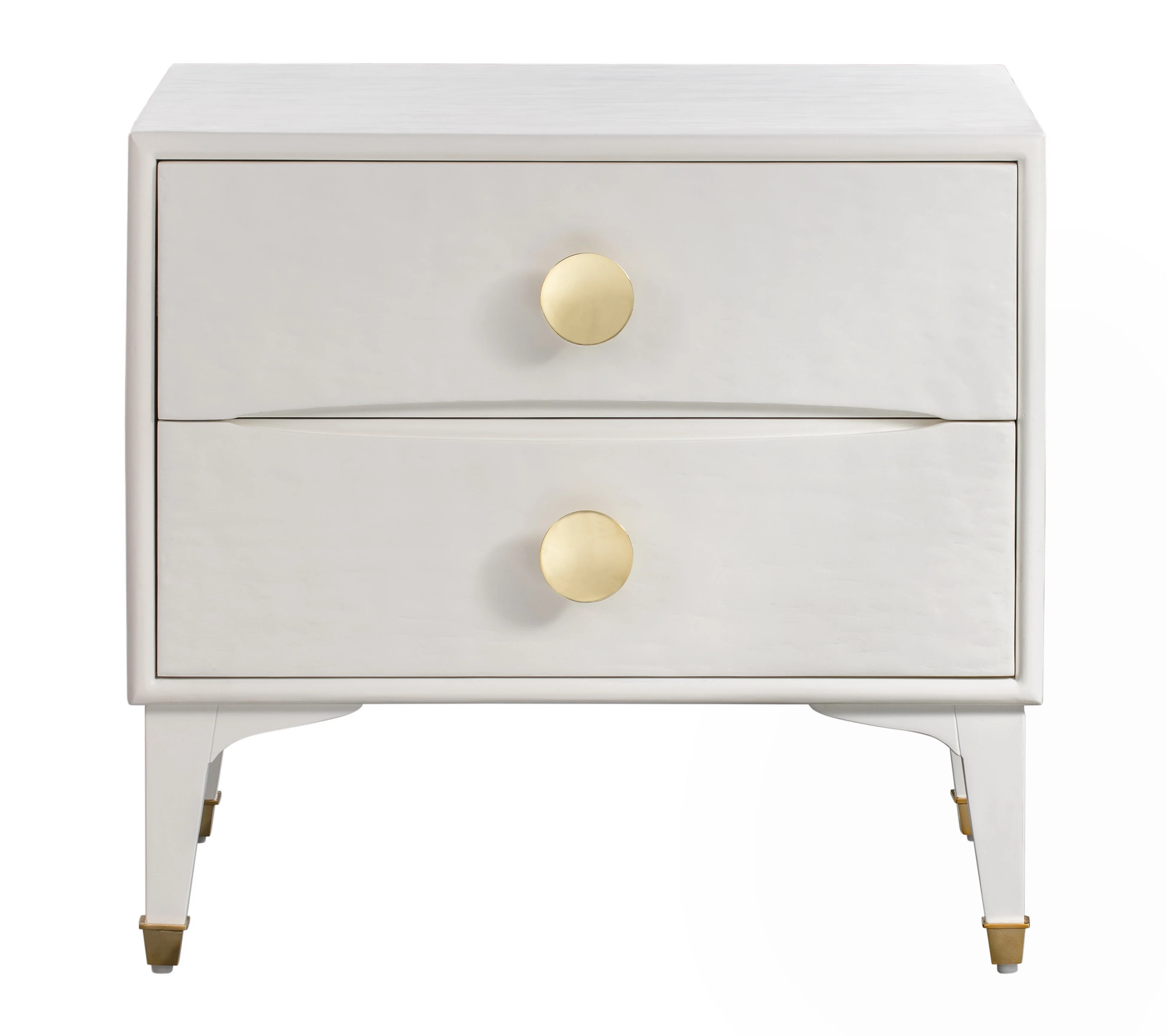 TOV Furniture Divine White Nightstand with Brass Accents - Walmart.com | Walmart (US)