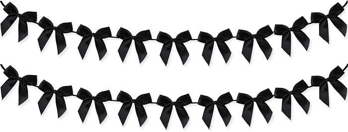 2pcs Bow Garland Banner, Ribbon Bow Party Decorations for Baby Shower Girls Bow Coquette Birthday... | Amazon (US)