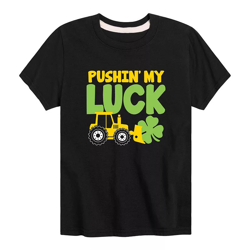 Boys 8-20 Construction Pushin My Luck Graphic Tee, Boy's, Size: Small, Black | Kohl's