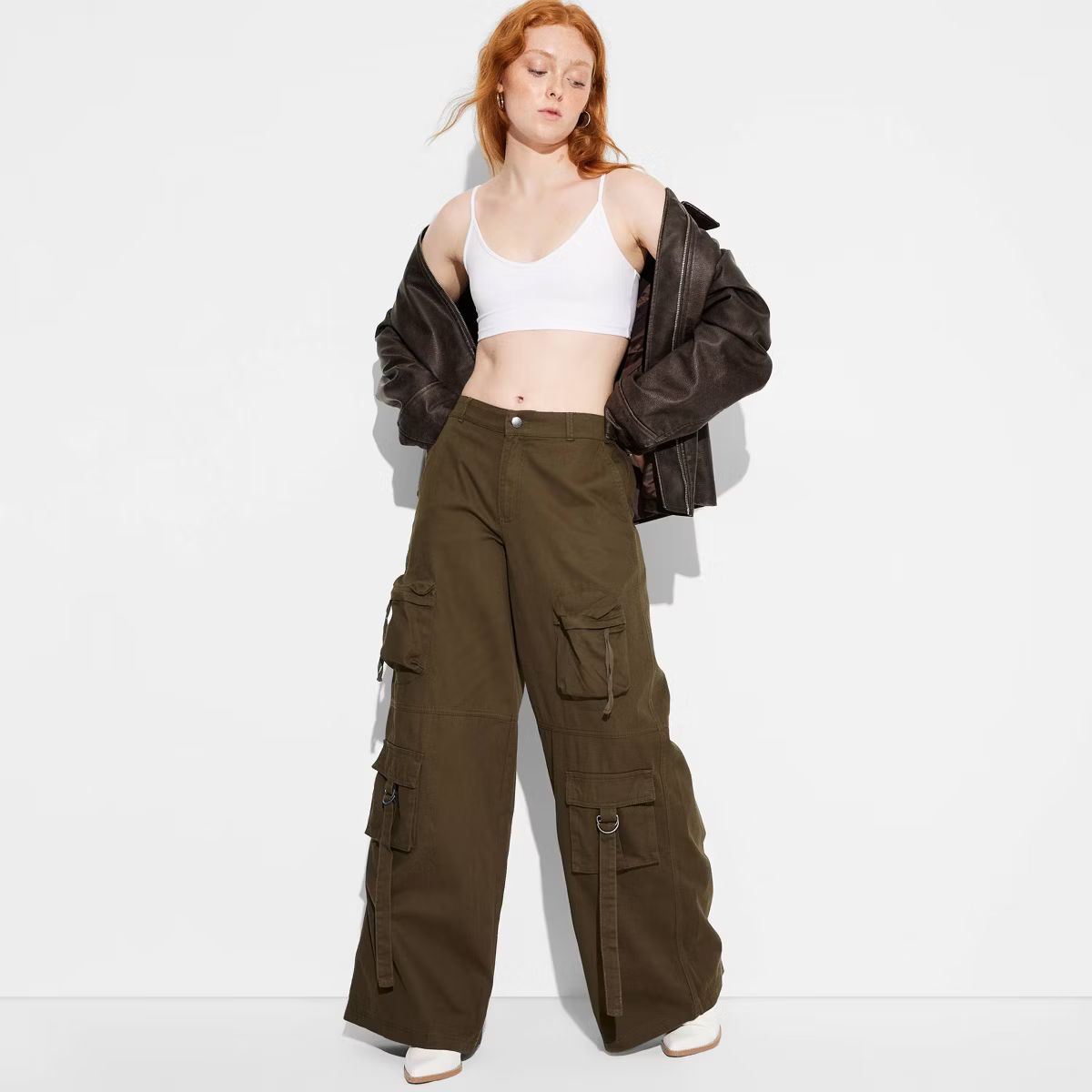 Women's High-Rise Extreme Baggy Wide Leg Cargo Pants - Wild Fable™ | Target