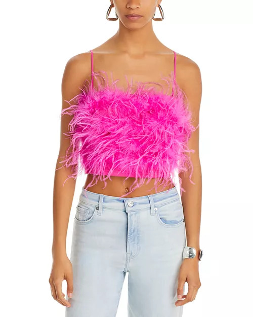 Lucy Paris Milly Feather Top  | Bloomingdale's Women Tops & Tees Tops Under $100 | Bloomingdale's (US)