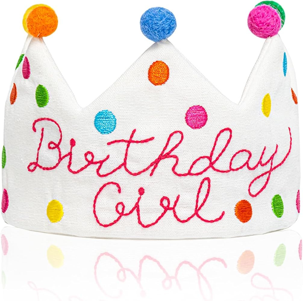 Personalized Hand Embroidered Crown, Customed Birthday Crowns for Kids Birthdays Party, Fit All A... | Amazon (US)