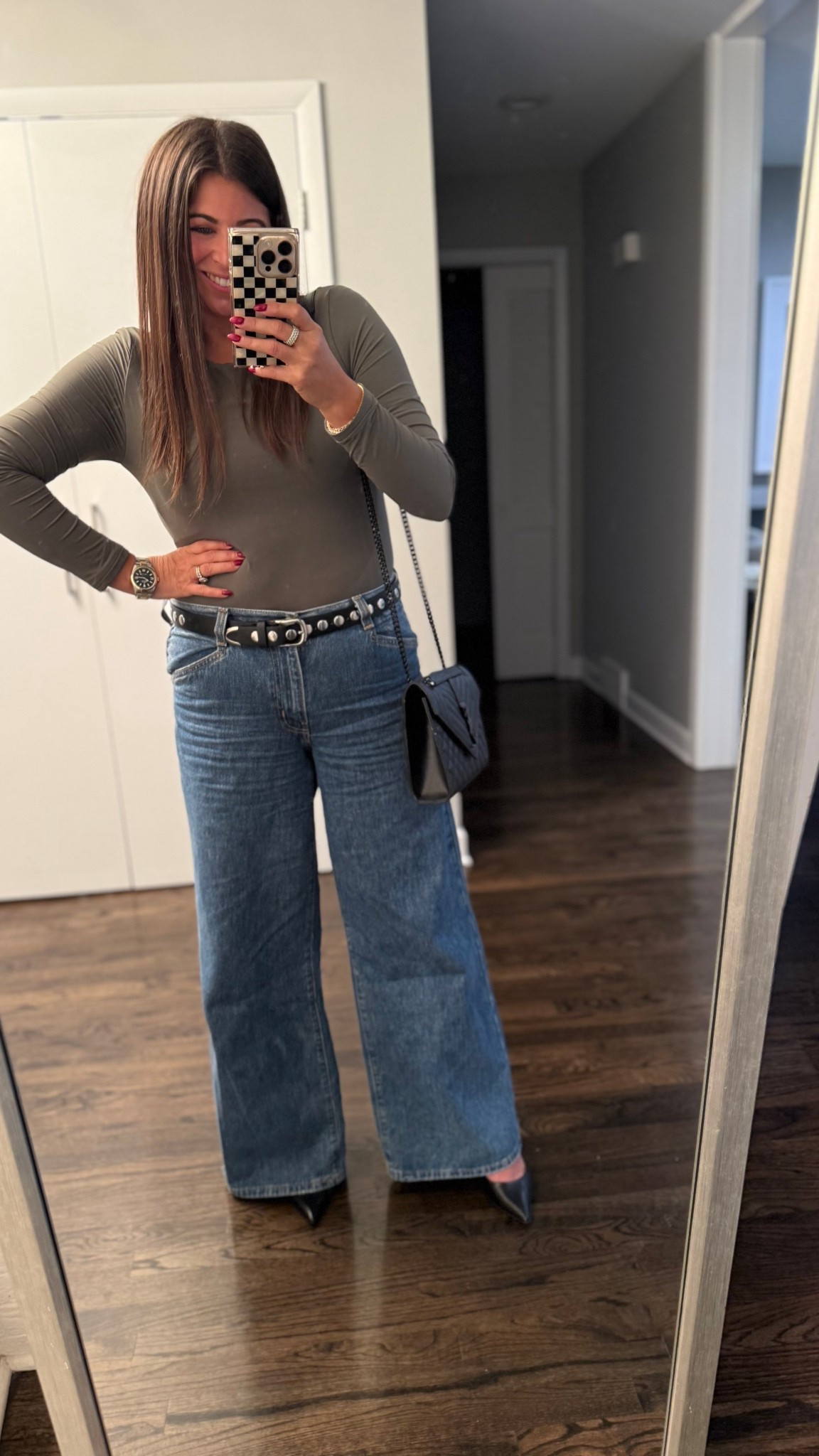 This body suit feels like butter! Best jeans that are universally flattering! And cutest belt! 

#LTKMidsize #LTKFindsUnder50 #LTKOver40