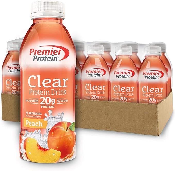 Premier Protein Premier Clear Protein Drink Peach (12/16.9 Fl Oz Net Wt 202.8 ), 202.8 Fl Oz | Amazon (US)