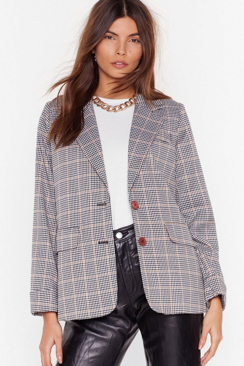 Nobody's Business Plaid Blazer | NastyGal (US & CA)