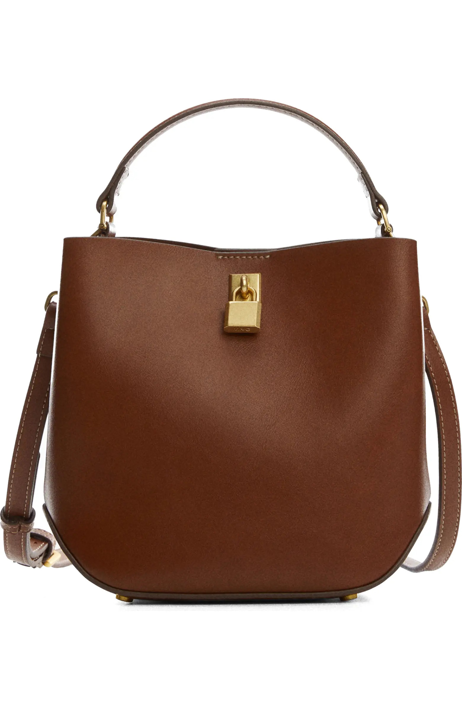 MANGO Padlock Faux Leather Mini Shopper Bag | Nordstrom | Nordstrom