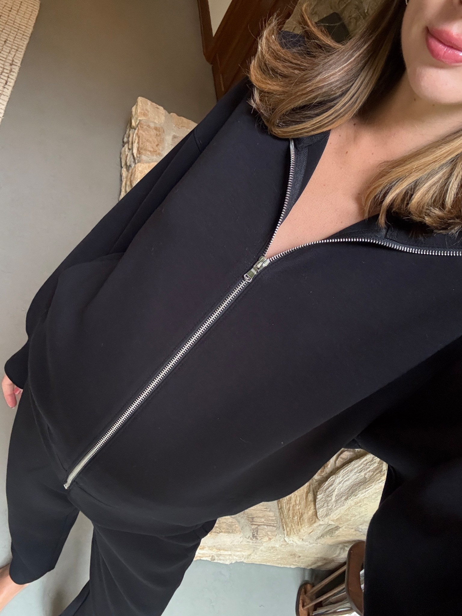 size small in the zip up, size M tall in the joggers!
