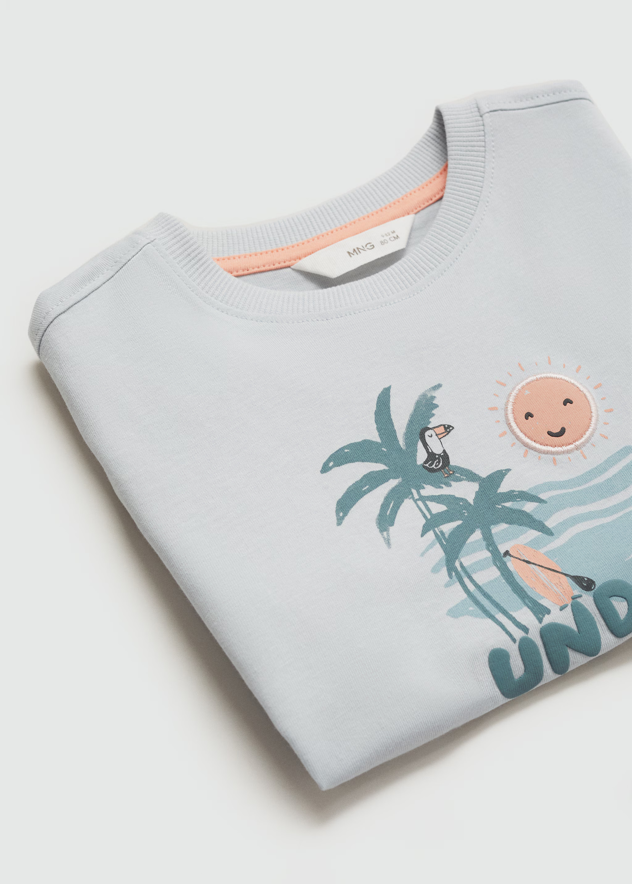 Printed cotton-blend T-shirt | MANGO (US)