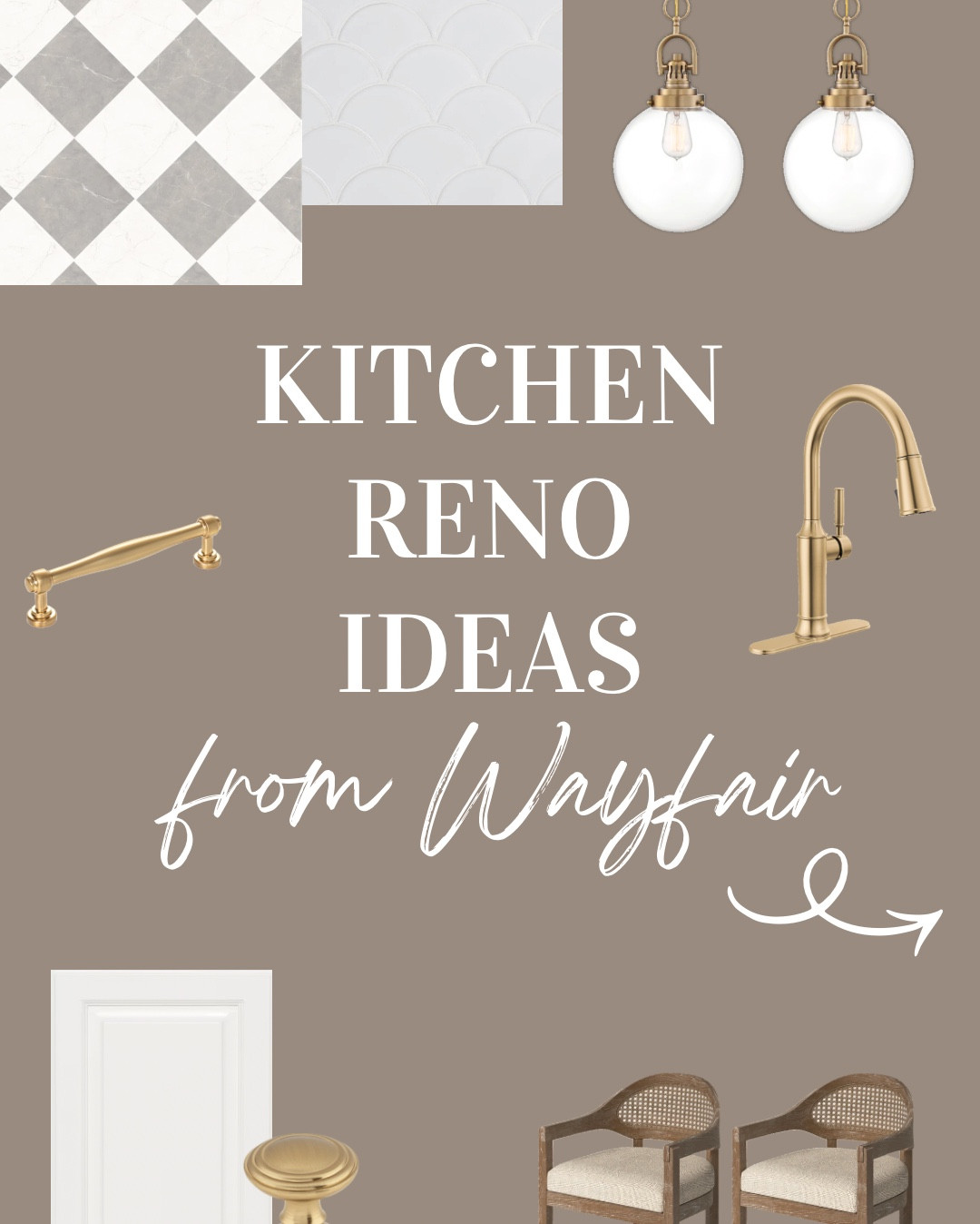 Kitchen Reno ideas from @Wayfair ✨ Everything from my IG stories linked here!  Wayfair has everything you need to refresh your kitchen this year, from kitchen cabinets to faucets, backsplash, barstools, and lighting 🍽️

#homedecor #homedesign #kitchendesign #kitchendecor #remodel #kitchenrenovation #modernhome #modernkitchen #gold #Wayfair #WayfairPartner #ad 

#LTKHome