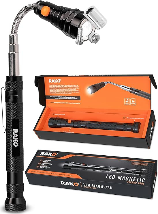 RAK Father's Day Gifts for Dad Magnetic Pickup Tool - Telescoping Magnet Pickup Tool with Bright ... | Amazon (US)