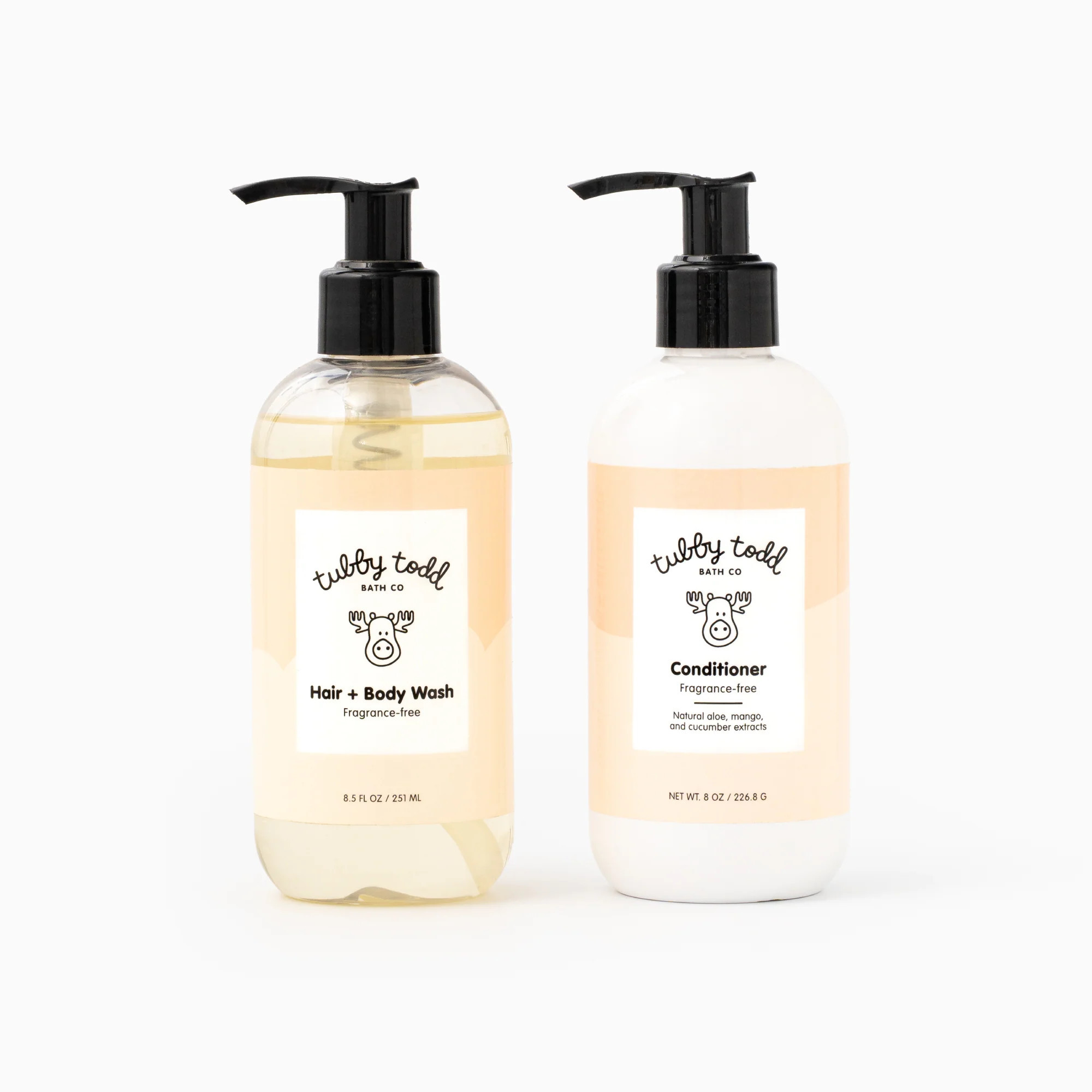 The Tubby Hair Duo - Fragrance-free / 8.5 oz | Tubby Todd Bath Co.