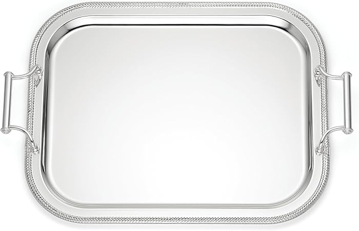 Reed And Barton 896102 Rectangle Silverplate Tray With Handles | Amazon (US)