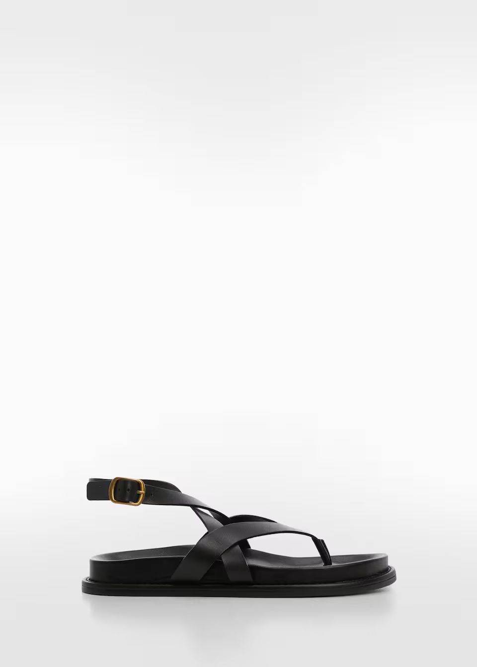 Leather straps sandals -  Women | Mango USA | MANGO (US)