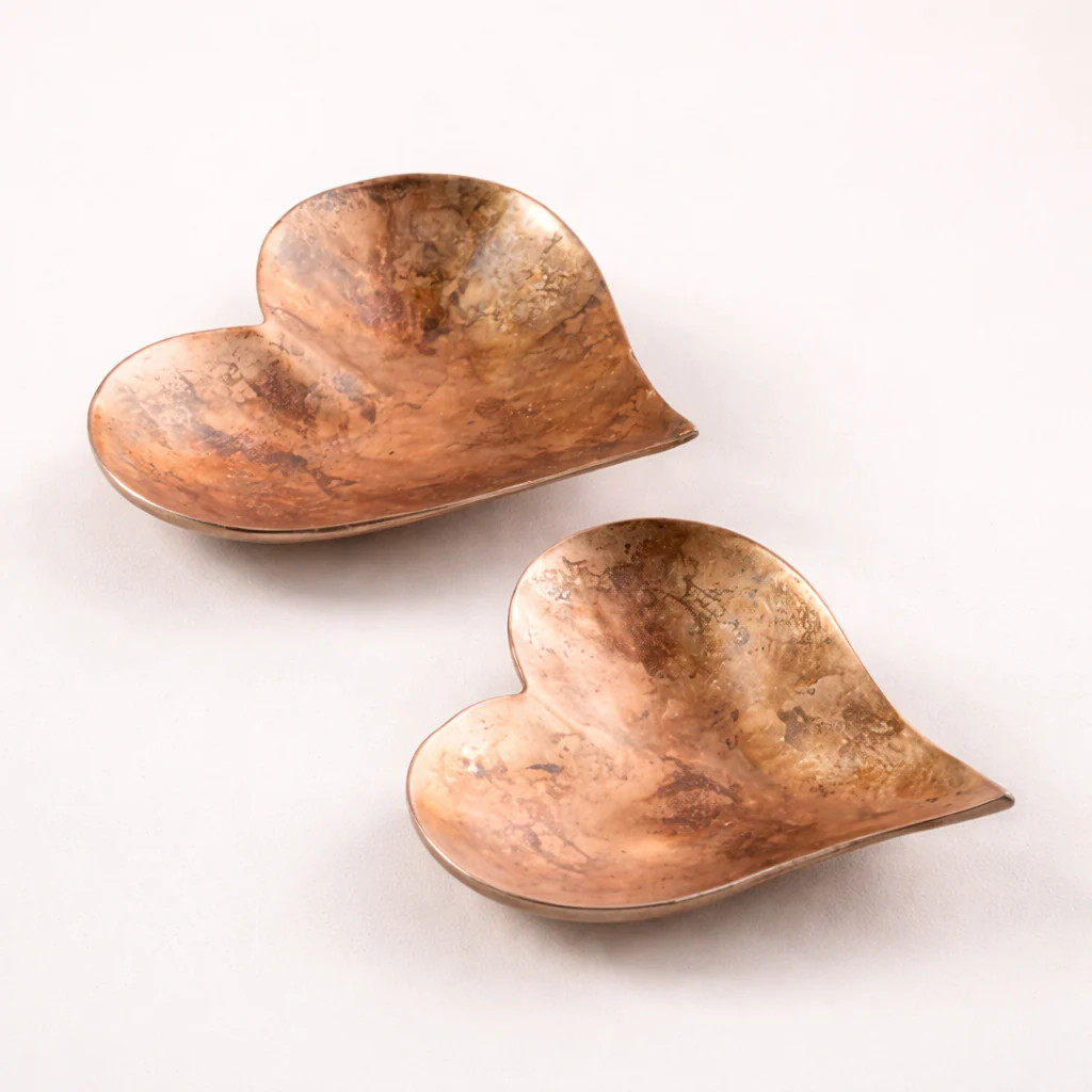 Copper Heart Trinket Dish Set | By Luxe B Co. | luxe bCO