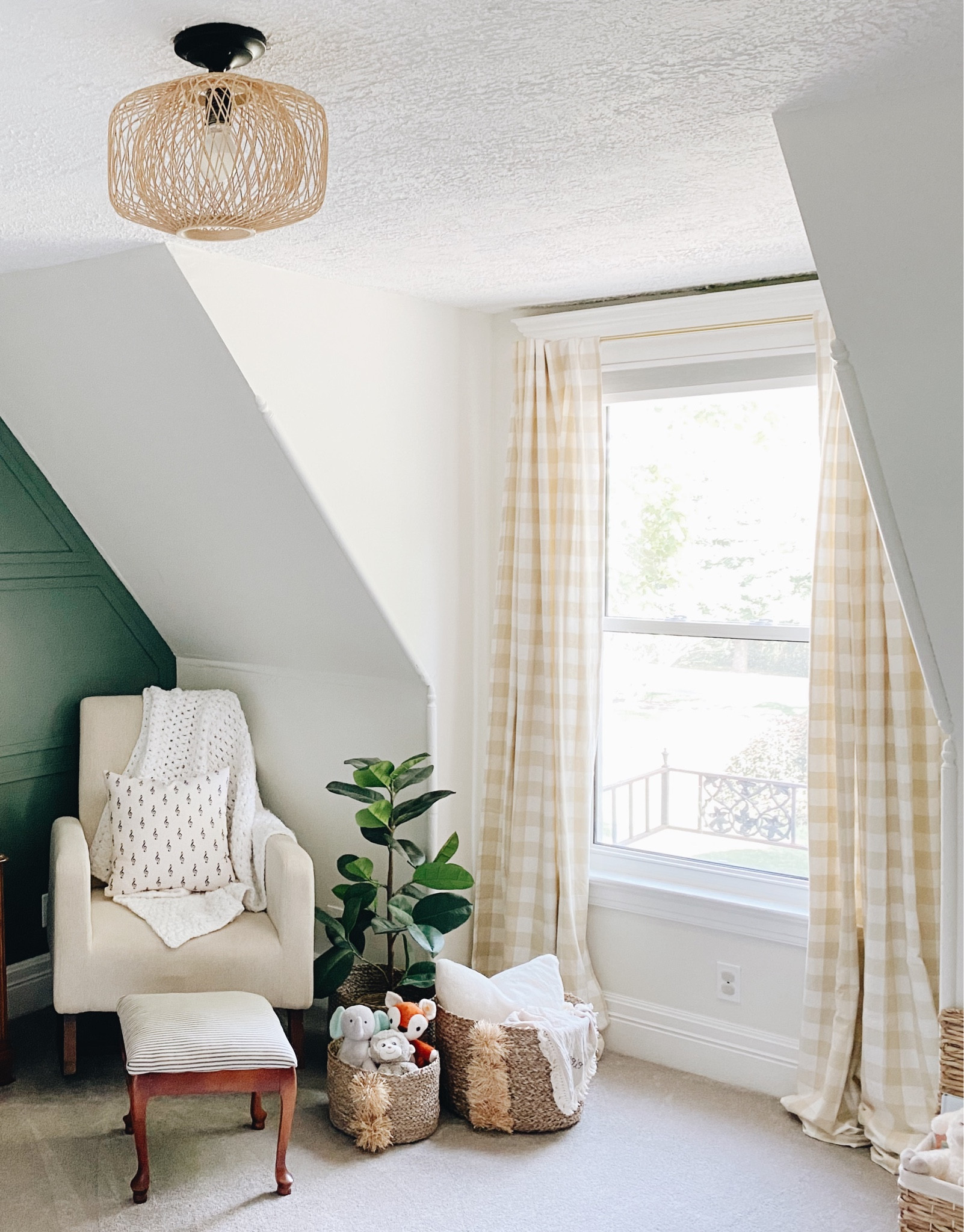 Green nursery - neutral nursery - music-themed nursery - gingham curtains, kids decor, kids room

#LTKbaby #LTKstyletip #LTKhome