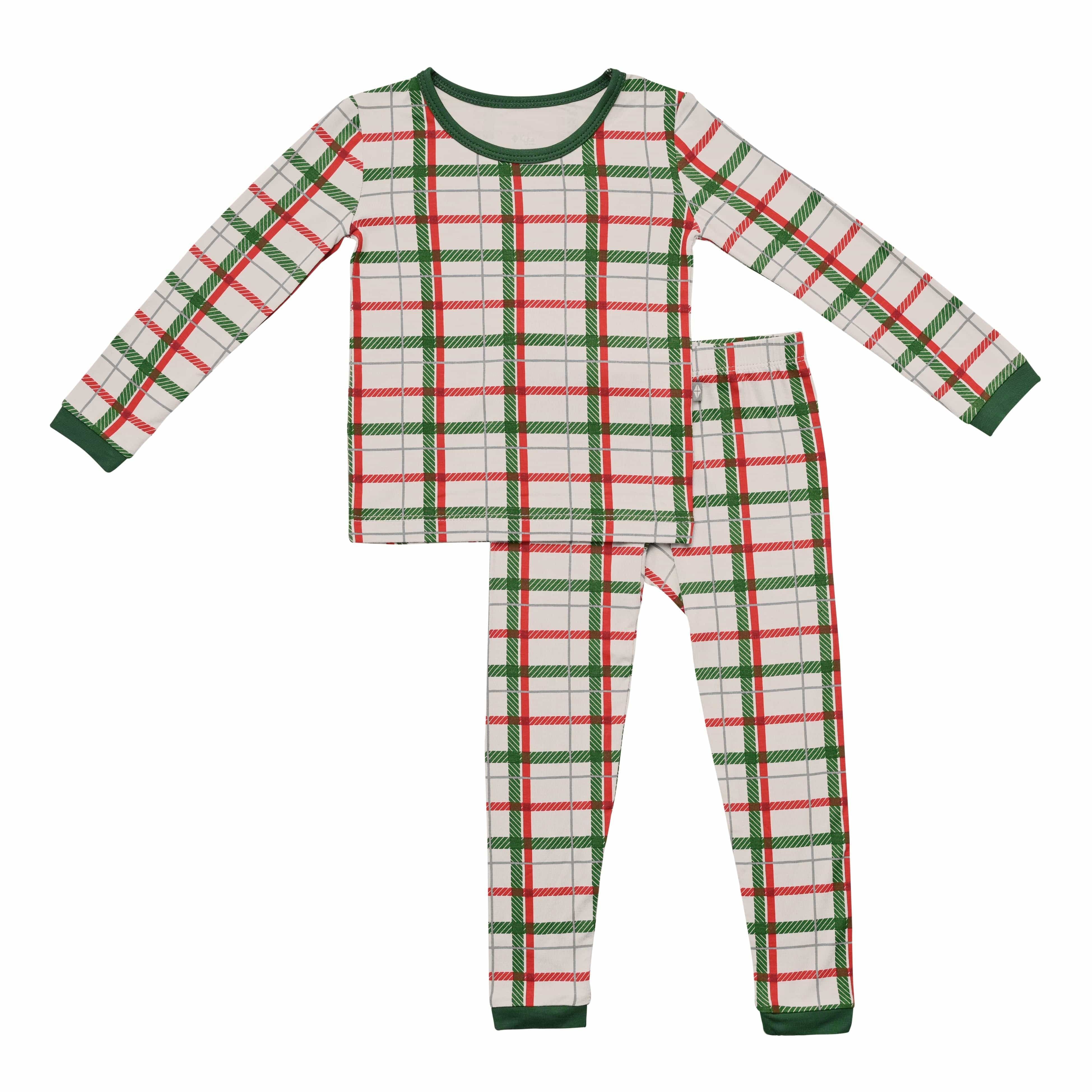 Toddler Pajama Set in Hunter Plaid | Kyte BABY