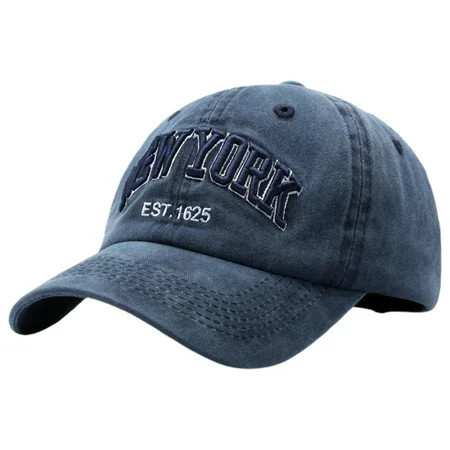 WELOIJEVBE Vintage Washed Denim Baseball Cap with Embroidered Letters Unisex New York Style Dad Hat | Walmart (US)