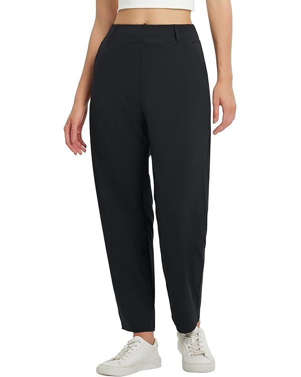 baleaf Womens Ankle Barrel Pants Stretch Travel Pants Petite Work Pants Casual Slacks with Pocket... | Amazon (US)